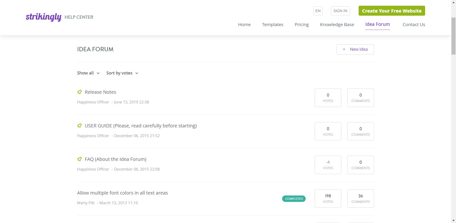 Strikingly Idea Forum Strikingly Idea Forum